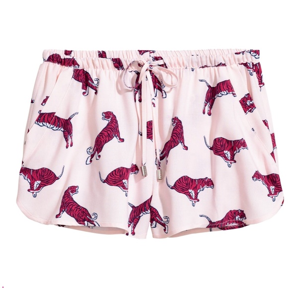 Light Pink Tiger Print Short Shorts - Picture 1 of 8